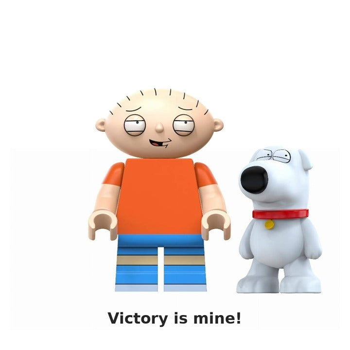 Stewie Griffin / Drunk / Brian / Family Guy LEGO compatible minifigure