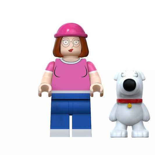 Meg Griffin / Pink Beanie / Brian / Family Guy LEGO compatible minifigure