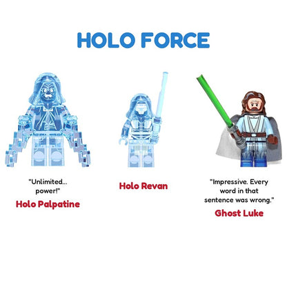 Star Wars Holo Palpatine Revan Ghost Luke / Minifigure / LEGO Compatible