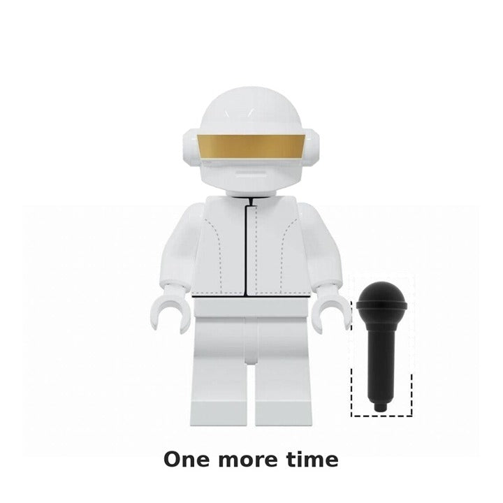 Thomas Bangalter / White Visor Helmet / Daft Punk LEGO compatible minifigure