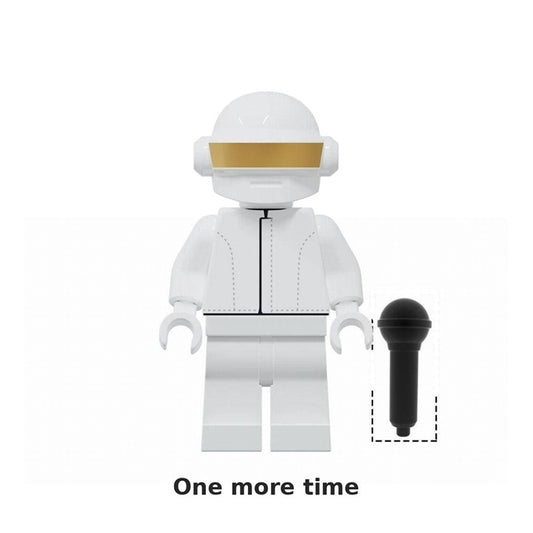 Thomas Bangalter / White Visor Helmet / Daft Punk LEGO compatible minifigure