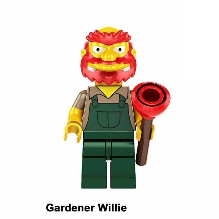 Groundskeeper Willie / Plunger / The Simpsons LEGO compatible minifigure