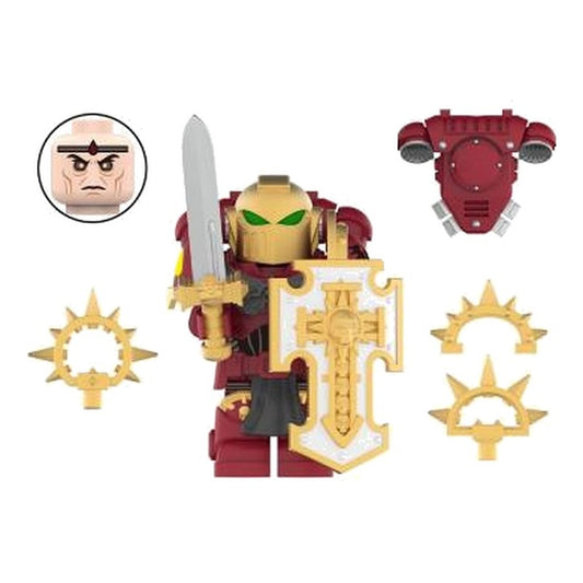 Crimson Space Knight / Cross Shield / Tabletop / Minifigure / LEGO Compatible