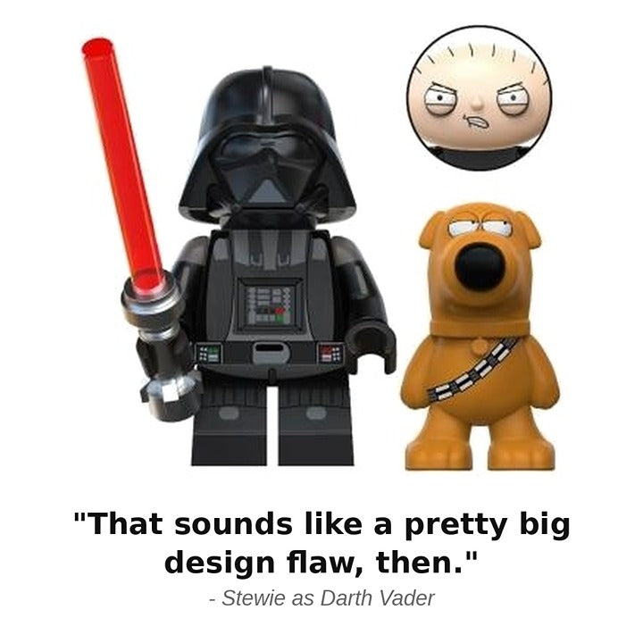 Stewie Griffin Darth Vader Family Guy Star Wars Minifigure / LEGO Compatible