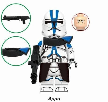 Commander Appo / 501st Clone Trooper LEGO compatible minifigure