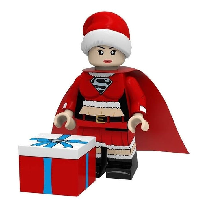 Christmas Supergirl / Santa Hat / Gift / DC / Minifigure / LEGO Compatible