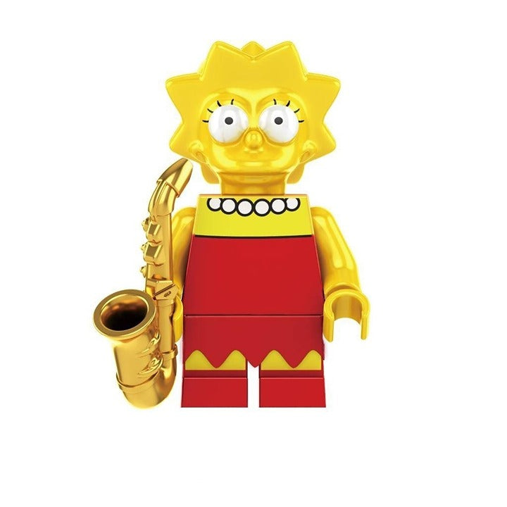 Lisa Simpson / Saxophone / The Simpsons LEGO compatible minifigure