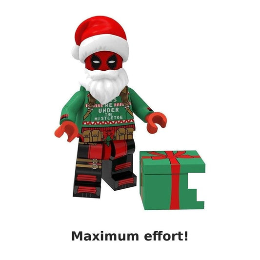 Christmas Deadpool / Ugly Sweater / Gift / Marvel / Minifigure / LEGO Compatible