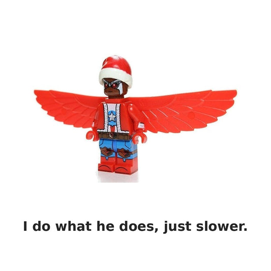 Christmas Falcon / Wings / Santa Hat / Marvel / Minifigure / LEGO Compatible