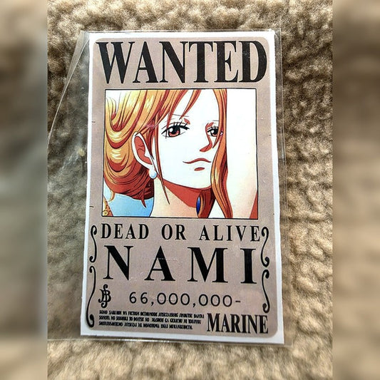 Wanted Poster Nami Card Skin Sticker