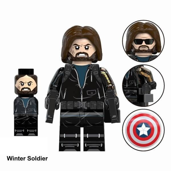 Biker Bucky Barnes / Thunderbolts* / Marvel / Minifigure / LEGO Compatible