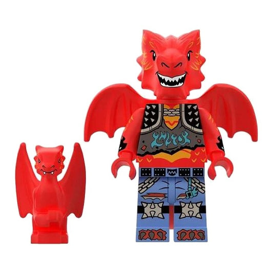 Metal Dragon / Red Dragon Rocker / Minifigure / LEGO Compatible