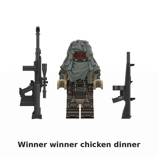 Peacekeeper / Ghillie Suit / Two Guns / PUBG / Minifigure / LEGO Compatible