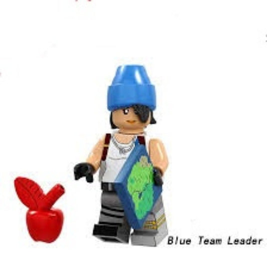 Blue Team Leader / Beanie / Apple / Fortnite / Minifigure / LEGO Compatible
