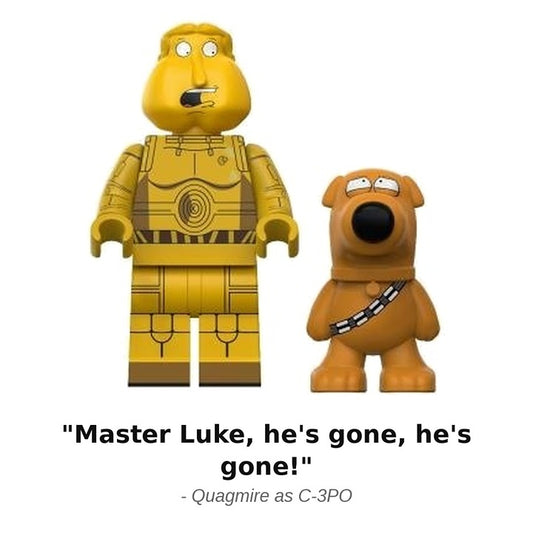 Glenn Quagmire as C-3PO Family Guy Star Wars Minifigure / LEGO Compatible