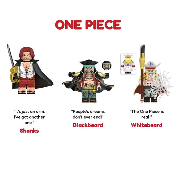 One Piece Emperors Shanks Blackbeard Whitebeard / Minifigure / LEGO Compatible