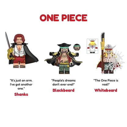 One Piece Emperors Shanks Blackbeard Whitebeard / Minifigure / LEGO Compatible