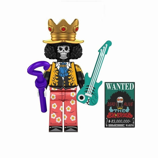 Brook / Wanted Poster / Guitar / One Piece / Minifigure / LEGO Compatible
