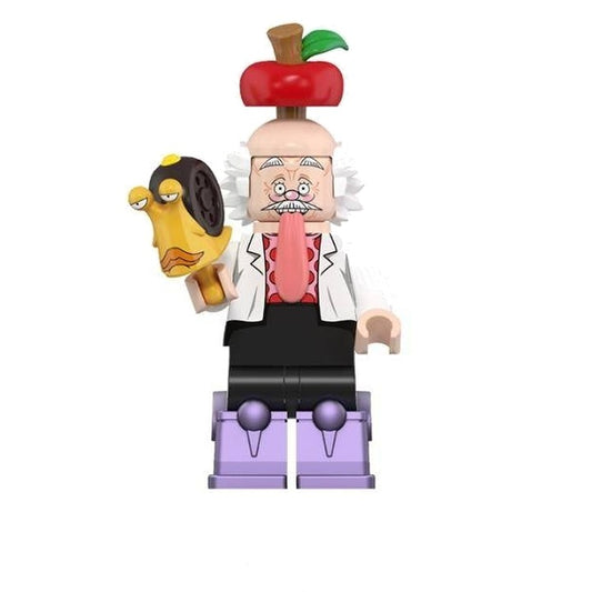 Dr. Vegapunk / Lab Coat / Apple Head / One Piece LEGO compatible minifigure