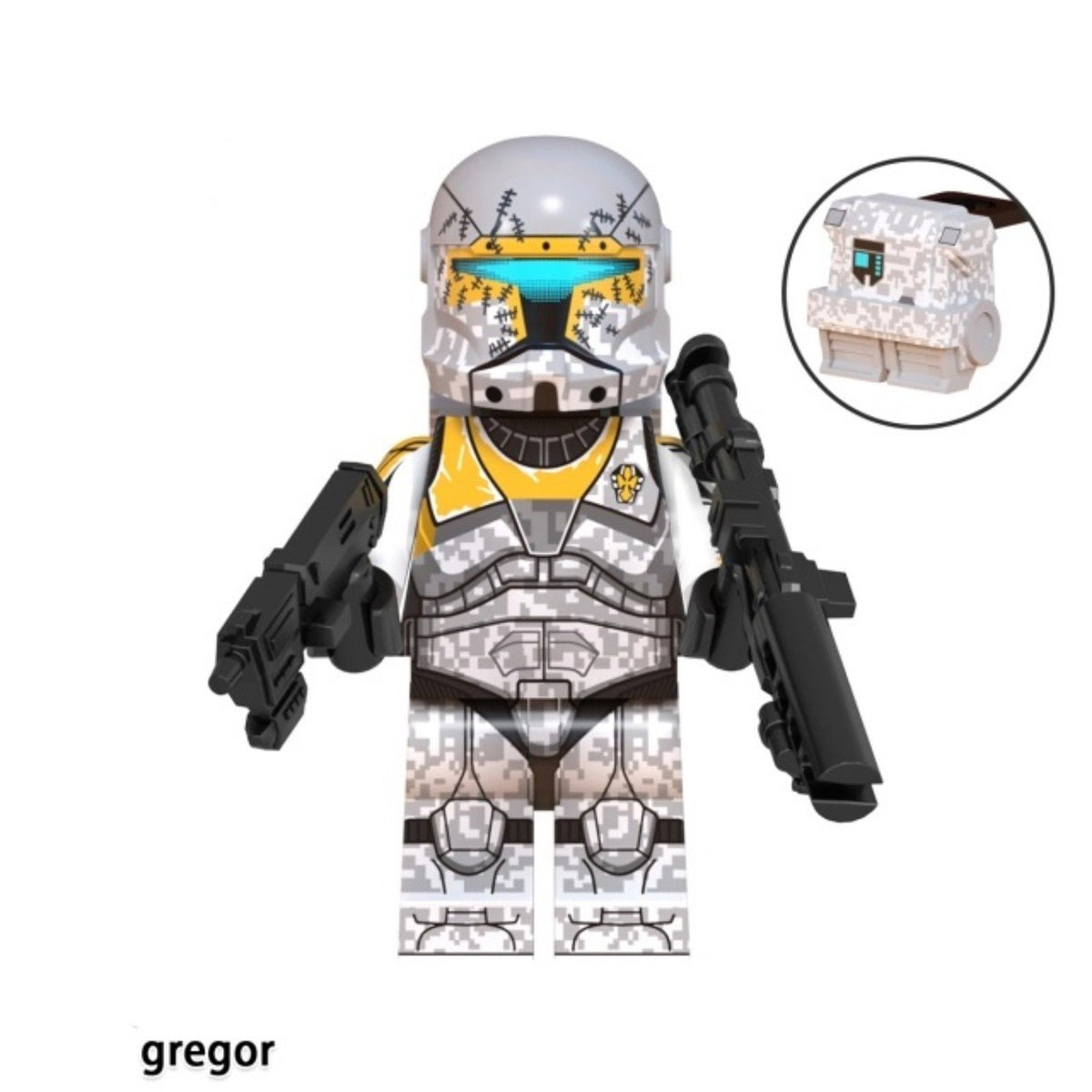 Clone Commando Gregor / Backpack / Star Wars LEGO compatible minifigure