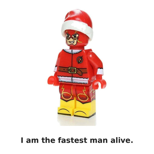 Christmas Flash / Santa Hat / DC / Minifigure / LEGO Compatible