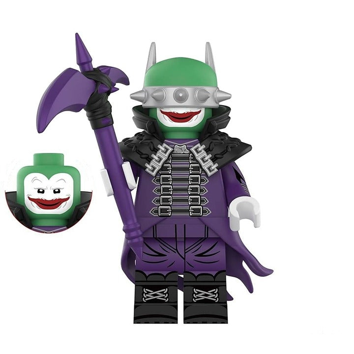 The Batman Who Laughs / Purple Armor / Axe / DC LEGO compatible minifigure
